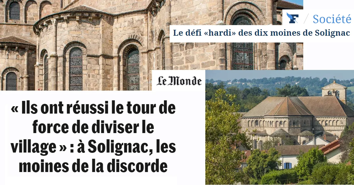 L'arrivée des moines de Flavigny à Solignac commentée dans la presse nationale.