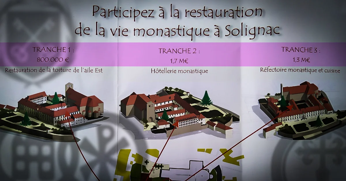 Début des travaux à l'abbaye de Solignac, dans l'ombre du traditionalisme.